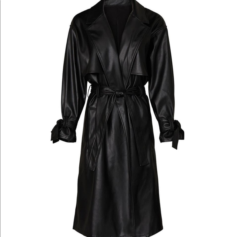 Love, Whit by Whitney Port Faux Leather Trench Coat